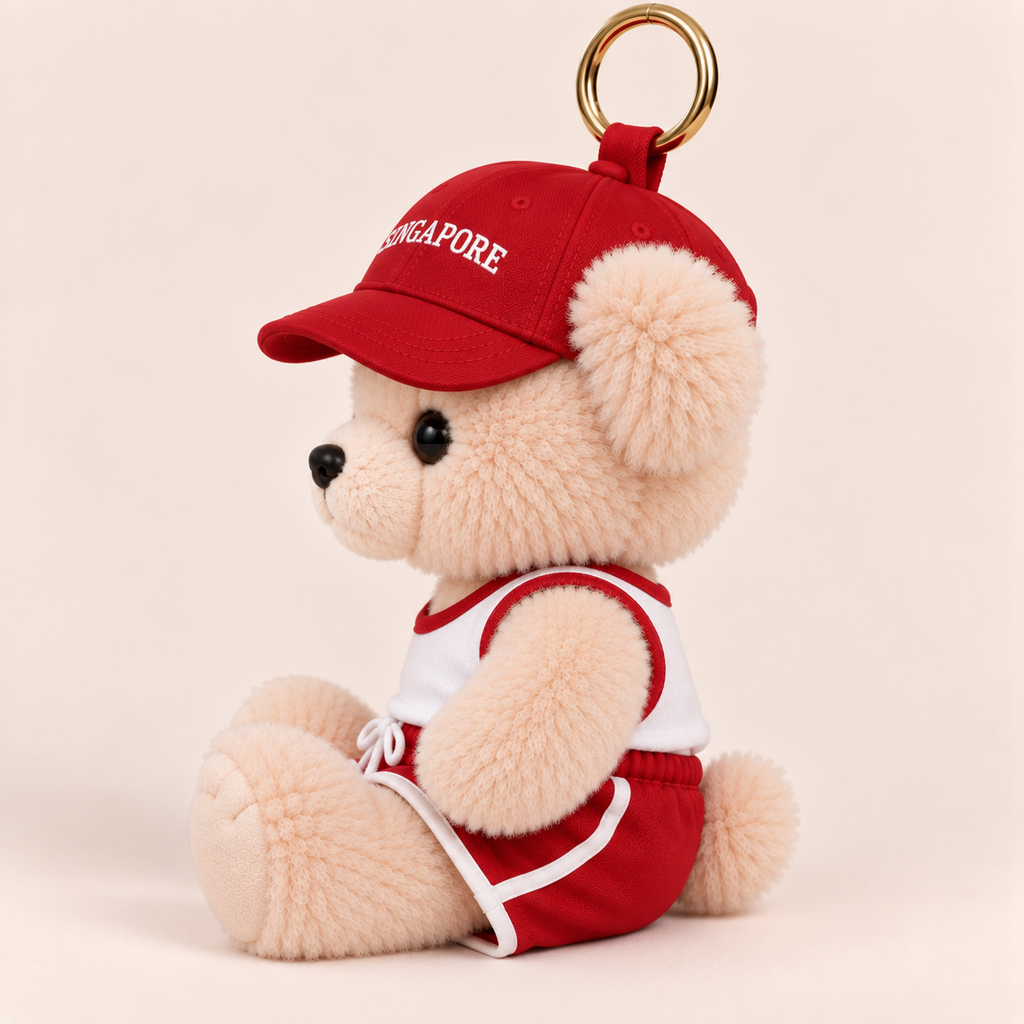 Theodore the Bear Discovers the World – SINGAPORE Plush Bag Charm & Keyring